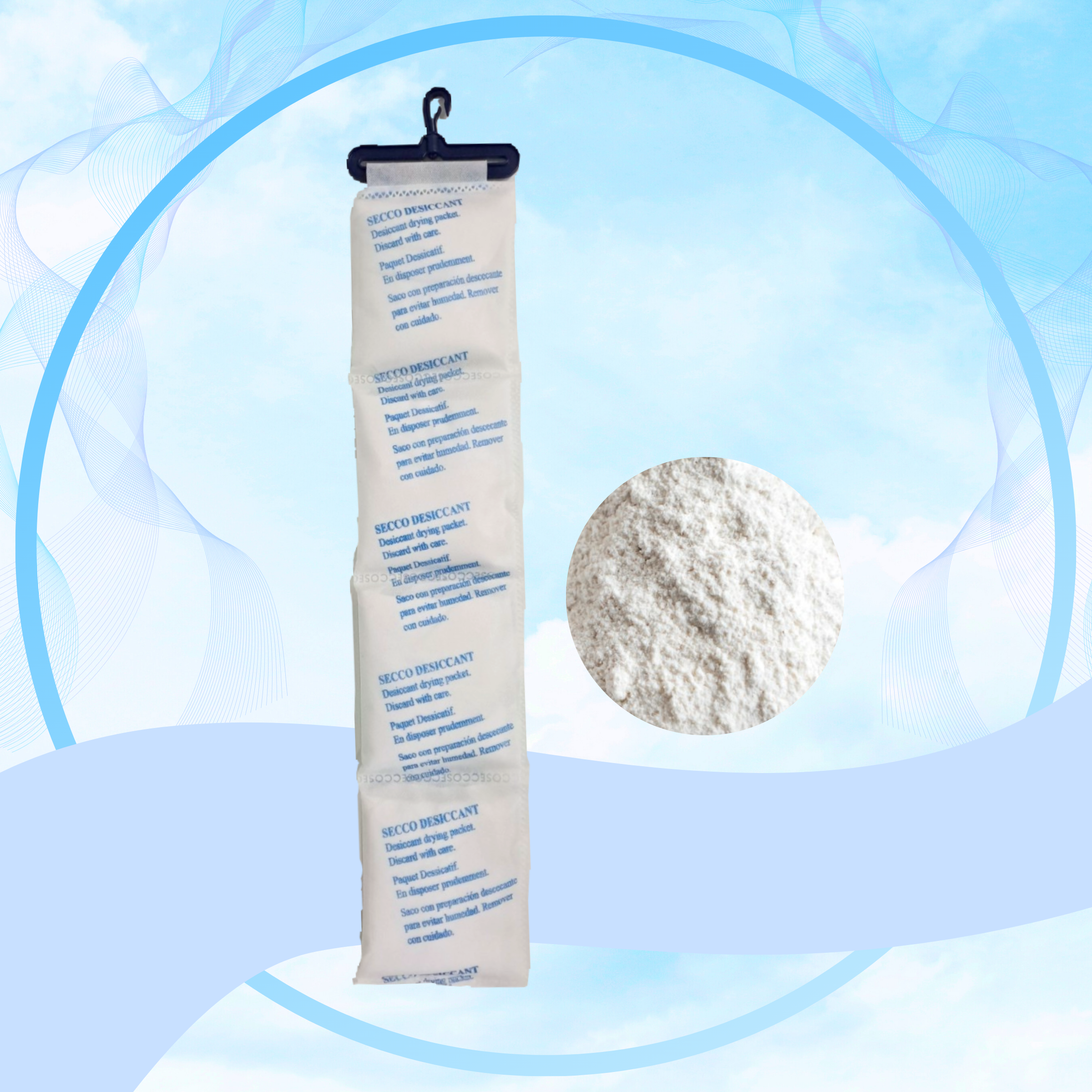 DÂY TREO BỘT HÚT ẨM 1KG/4 TÚI
