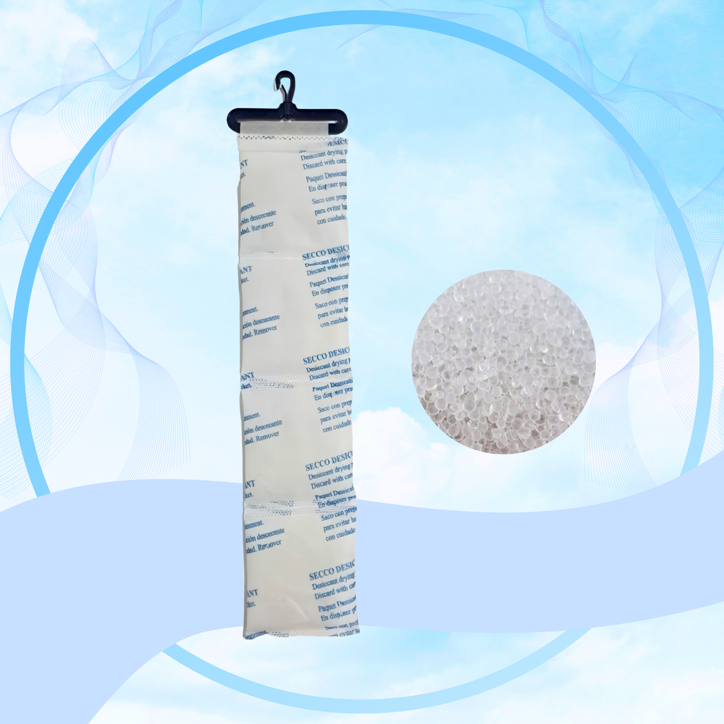 DÂY TREO HÚT ẨM SILICAGEL 1KG/4 TÚI