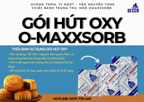 Bánh handmade dùng gói hút oxy bảo quản.
