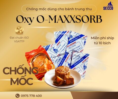 Gói hút oxy bảo quản bánh Trung thu.