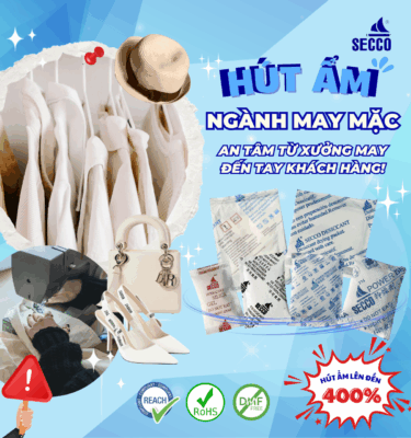Gói hút ẩm SECCO chuyên dùng cho bảo quản hàng thời trang cao cấp