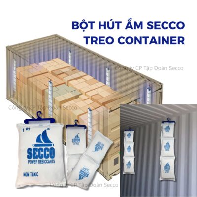Gói hút ẩm dạng bột treo container, bảo quản hàng xuất khẩu