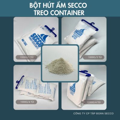 chống ẩm container với túi bột hút ẩm Secco