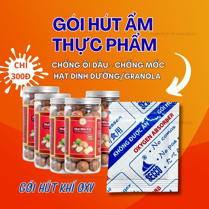 giải pháp bảo quản thực phẩm, ngăn mốc với gói hút ẩm oxy