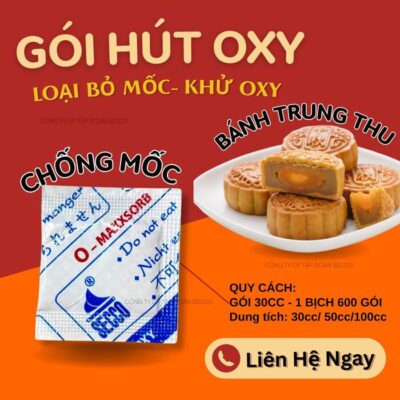 gói chống mốc oxy chuyên dùng cho thực phầm, bánh mứt, bánh trung thu