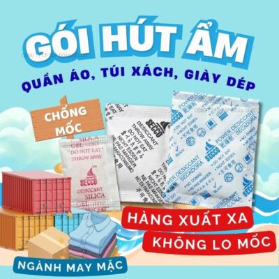giải pháp chống ẩm ngành may mặc, quần áo, túi xách, giày dép xuất khẩu