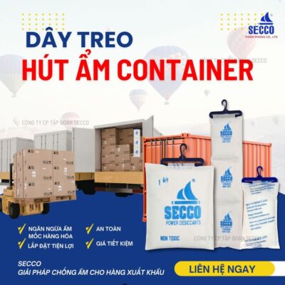 bột hút ẩm dùng cho treo container