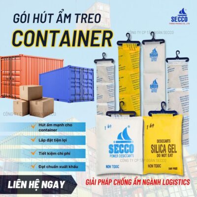 giải pháp mưa container xuất khẩu với gói chống ẩm Secco