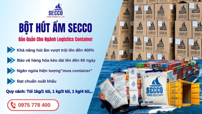 giải pháp chống ẩm mưa container với bột hút ẩm Secco