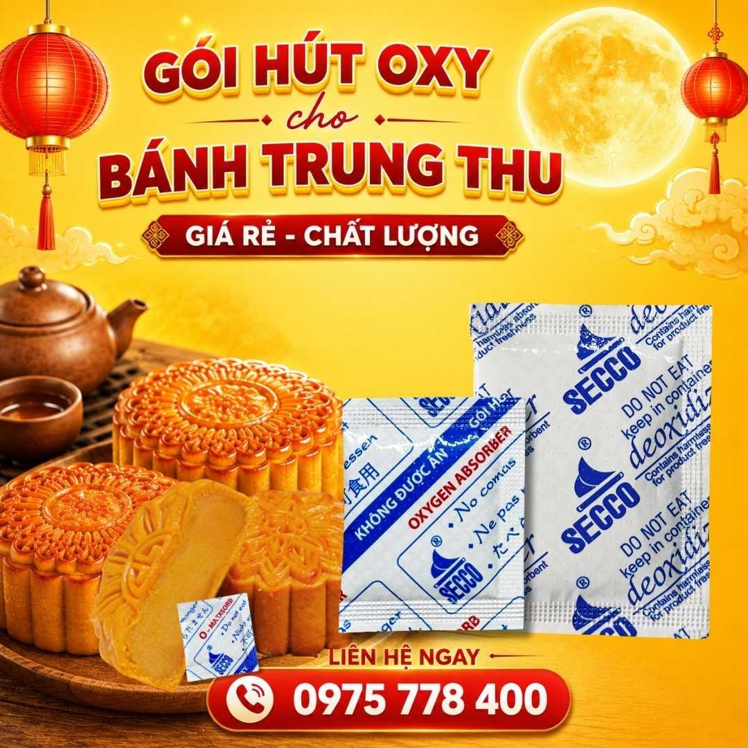Gói Chống mốc, Gói hút Oxy bảo quản cho bánh trung thu