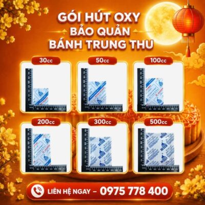 Gói Chống mốc, Gói hút Oxy bảo quản cho bánh trung thu