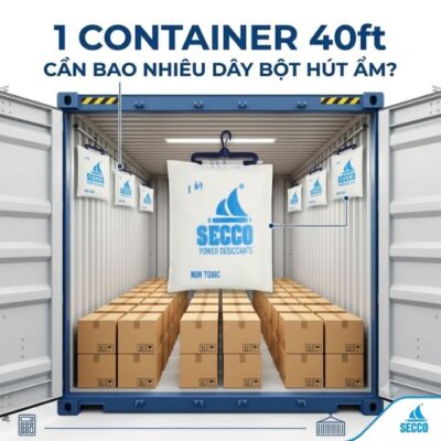 Một Container 40ft cần bao nhiêu dây treo hút ẩm ?