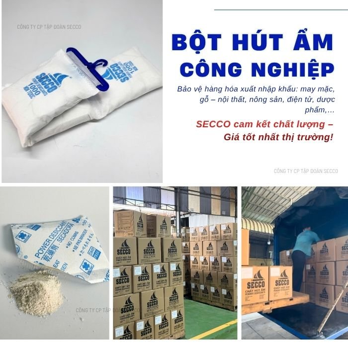 Bột Hút Ẩm Công Nghiệp Ngành may Mặc, Điện tử, gỗ Nội thất