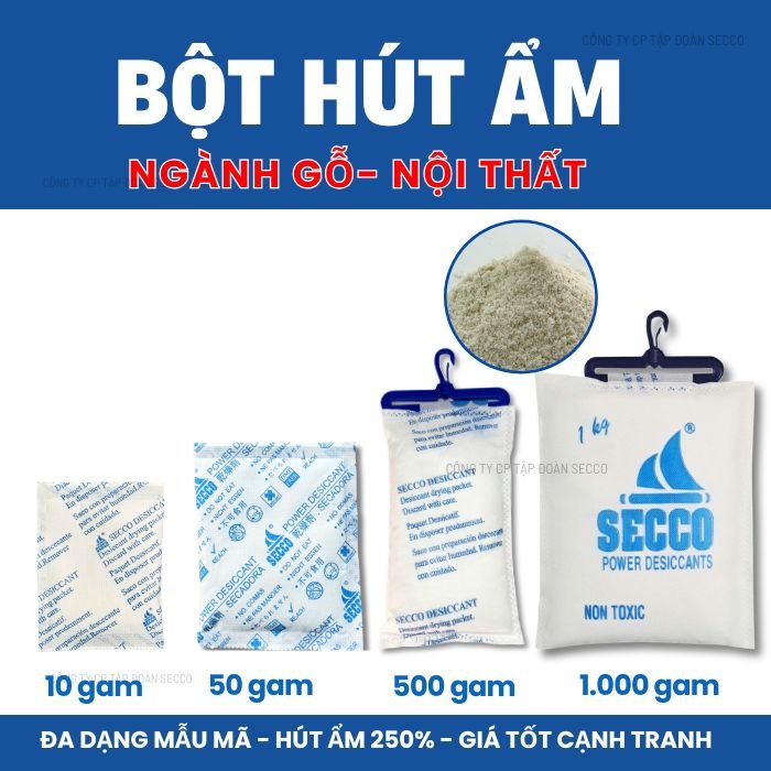 Bột Hút Ẩm Ngành Gỗ Container Xuất Khẩu