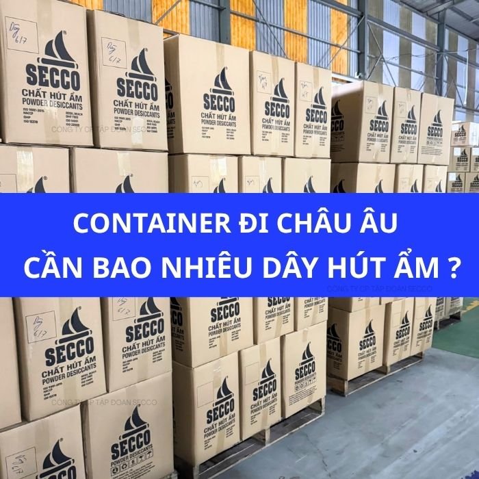 Container đi Châu Âu cần bao nhiêu dây bột hút ẩm ?