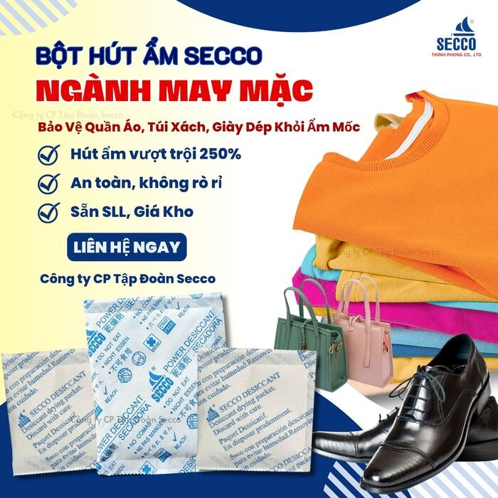 Bột Hút Ẩm Ngành May Mặc, Quần áo, Giày Dép