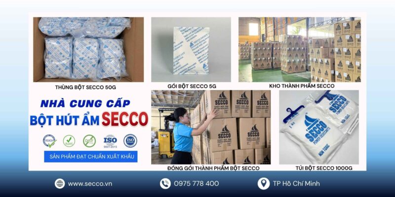 Nhà cung cấp bột hút ẩm Secco chính hãng