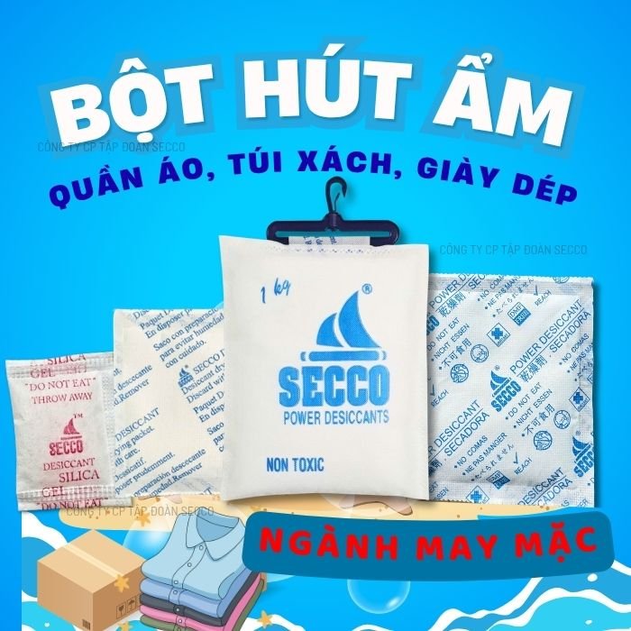 Bột hút ẩm cho quần áo, giày dép và túi xách xuất khẩu