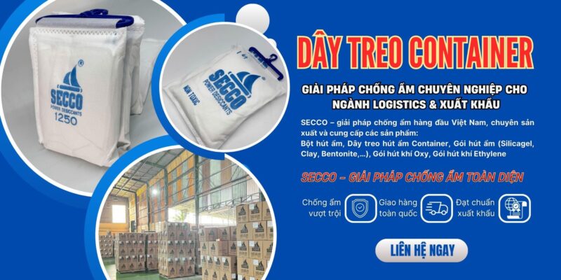 Nhà cung cấp bột chống ẩm treo container bảo quản hàng xuất khẩu