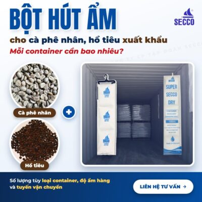 Bột hút ẩm cho cà phê nhân, hồ tiêu xuất khẩu