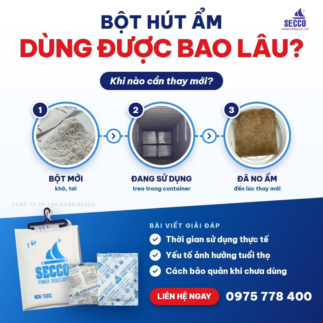 Bôt Hút Ẩm Dùng Được Bao Lâu Khi nào cần thay mới ?