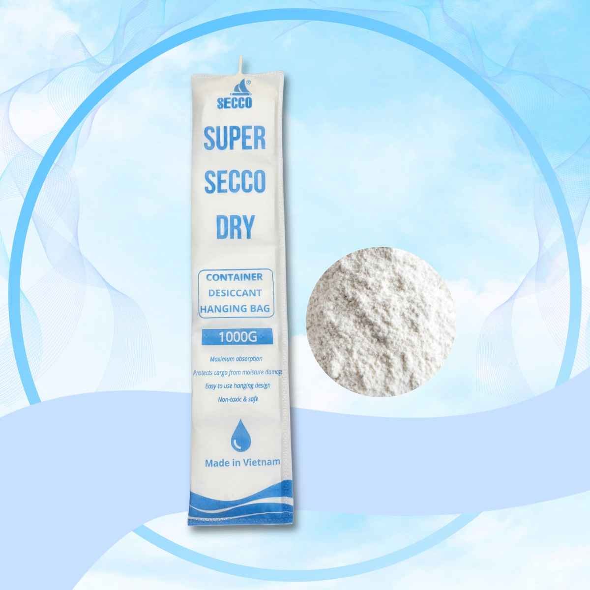 Dây treo bột hút ẩm Super Secco Dry 1kg (4 túi)