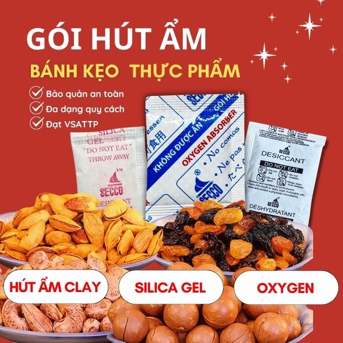 Gói Hút Ẩm Thực Phẩm Bánh Kẹo